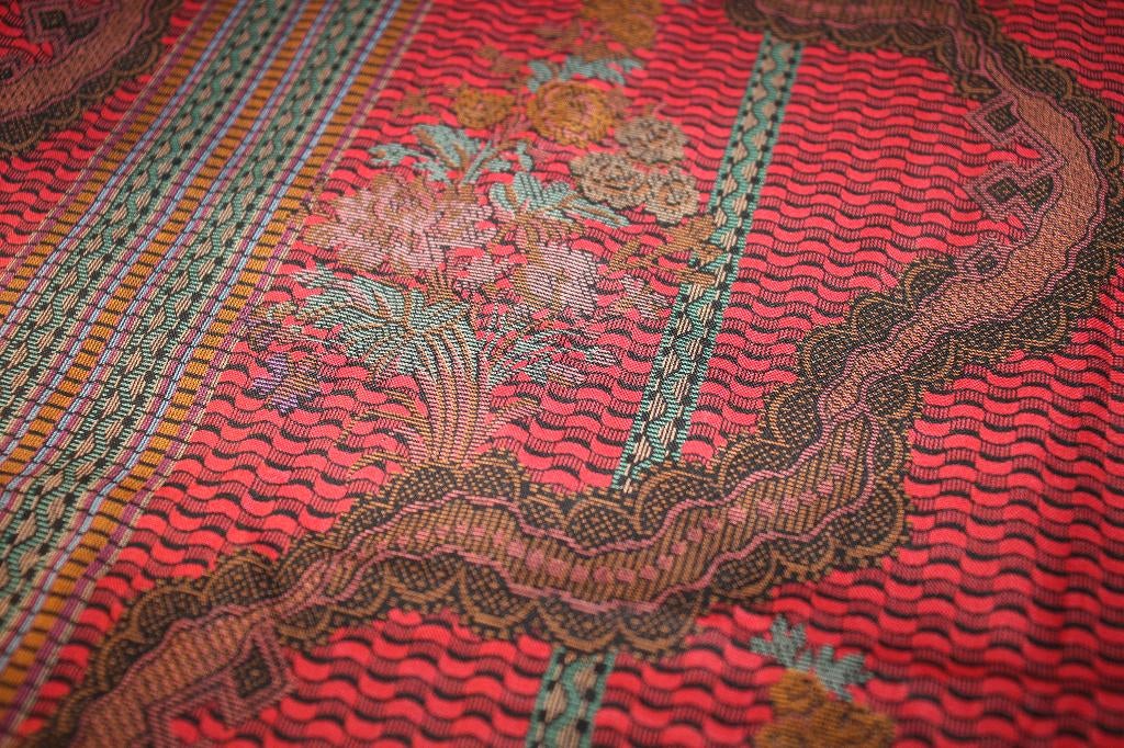 Coupon katoen weef stof - rood/zwart bloemen #4180, Hobby en Vrije tijd, Ophalen of Verzenden, 30 tot 120 cm, Katoen, Rood