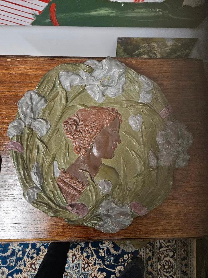 Art nouveau Ernst Wahliss Turn Wien sierborden 1900, Antiek en Kunst, Antiek | Keramiek en Aardewerk, Ophalen