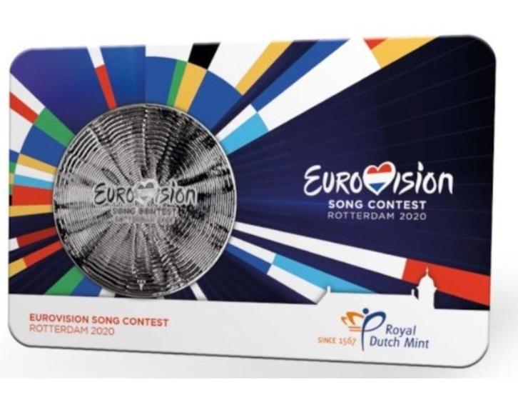 Nederland Eurovision song contest penning 2020 in coincard, Postzegels en Munten, Penningen en Medailles, Overige materialen, Nederland