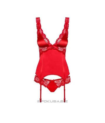Obsessive ``SECRED`` Corset Set Rood maat S/M (778) beschikbaar voor biedingen