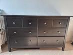 Hemnes ladekast/commode donkerbruin, Ophalen, Gebruikt, 5 laden of meer, Minder dan 100 cm