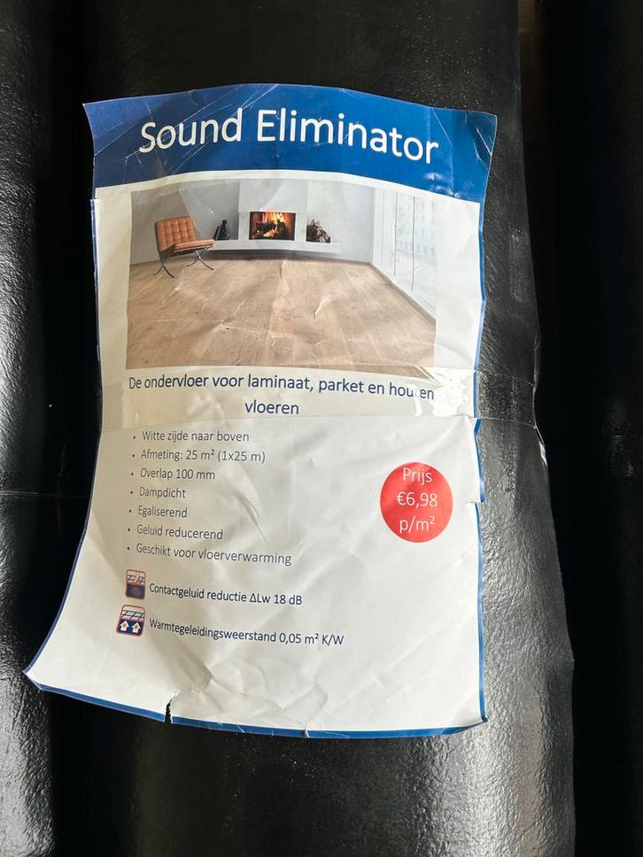 Ondervloer geluidsisolerende 80m2 - Sound Eliminator, Doe-het-zelf en Verbouw, Vloerdelen en Plavuizen, Nieuw, Vloerdelen of -planken