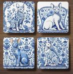 Sphynx Delfts Blauw onderzetters met houder, Ophalen of Verzenden, Nieuw, Glas of Kopje