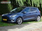 Ford Fiesta 1.0 140pk Viginale met Navi, Pano en WinterPack, Auto's, Gebruikt, 1064 kg, Blauw, Leder
