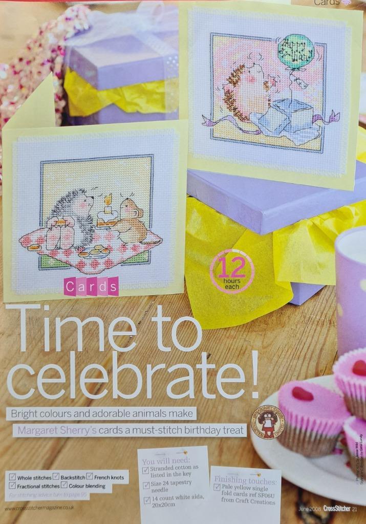 feestelijke kaarten met een egel en muis 2 borduurpatronen, Hobby en Vrije tijd, Borduren en Borduurmachines, Nieuw, Patroon, Handborduren