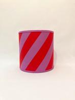 Lampenkap violet rood brede streep D25 H25,5, 25 tot 50 cm, Rond, Nieuw, Ophalen of Verzenden