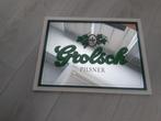 grolsch spiegel 30 x 40 cm., Verzamelen, Biermerken, Ophalen of Verzenden, Zo goed als nieuw, Reclamebord, Plaat of Schild, Grolsch