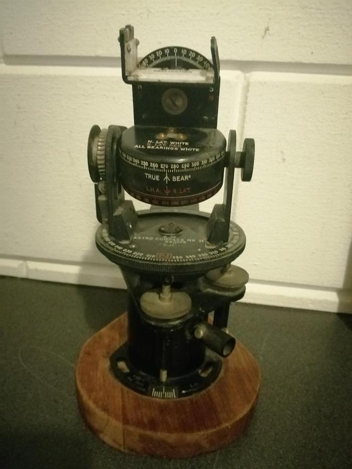 ROYAL AIRFORCE ASTRO COMPASS MK II 6A/1174 2E WERELD OORLOG, Verzamelen, Scheepvaart, Gebruikt, Gebruiksvoorwerp, Motorboot of Zeilboot