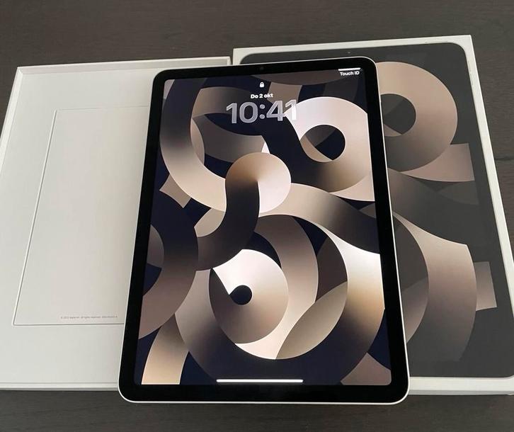 Mooie iPad Air (5e generatie) – 64GB – M1 – Topconditie!, Computers en Software, Apple iPads, Zo goed als nieuw, Apple iPad Air