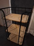 Metalen trolley met houten planken, Ophalen of Verzenden, Nieuw