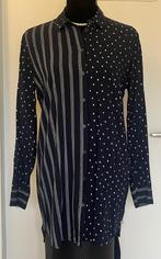 Sandwich longblouse gestreept en gestipt blauw maat 36, Maat 36 (S), Sandwich, Gedragen, Verzenden