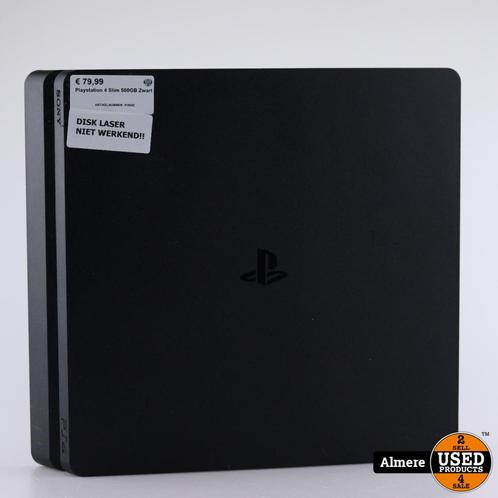 Playstation 4 Slim 500GB Zwart, Spelcomputers en Games, Games | Sony PlayStation 4, Zo goed als nieuw