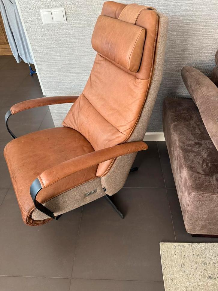 Luxe Prominent Humberto relaxfauteuil - Zeer Goede Staat, Huis en Inrichting, Fauteuils, Zo goed als nieuw, Stof, 50 tot 75 cm
