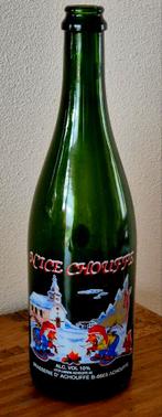 Lege fles Chouffe N'ICE bier collector's item uit 1997, Verzamelen, Biermerken, Ophalen of Verzenden, Zo goed als nieuw, Flesje(s)