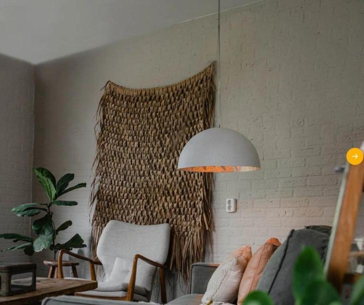 Design hanglamp wit met zilver 50 cm – nieuw in doos, Huis en Inrichting, Lampen | Hanglampen, Nieuw, Minder dan 50 cm, Ophalen