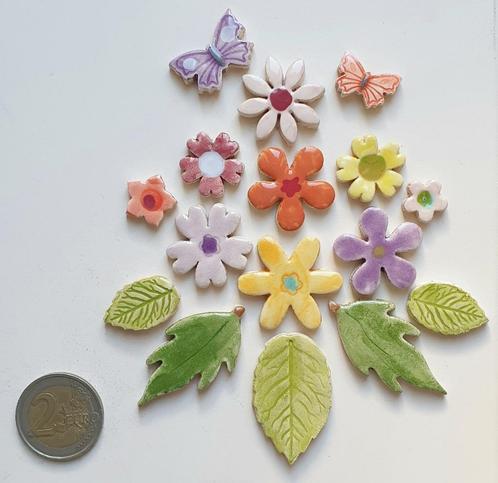 Mozaïek steentjes handgemaakte keramiek bloemetjes, J16, Hobby en Vrije tijd, Knutselen, Nieuw, Materiaal, Verzenden
