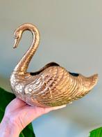 Grote vintage messing zwaan bloempot, Antiek en Kunst, Antiek | Koper en Brons, Ophalen of Verzenden