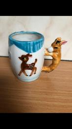 Vintage “Always drink milk” mok, melkbeker. Jaren 50/60, Huis en Inrichting, Keuken | Servies, Gebruikt, Keramiek, Overige typen