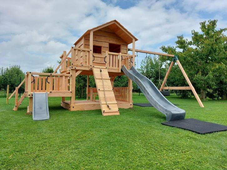BOOMHUT PALEIS speeltoren speelhuis klimtoren speeltoestel, Kinderen en Baby's, Speelgoed | Buiten | Speeltoestellen, Nieuw, Brandweerpaal