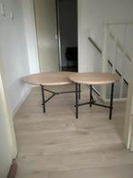 2 PODE salontafels, Huis en Inrichting, Tafels | Salontafels, Ophalen, Rond, 50 tot 100 cm, Zo goed als nieuw