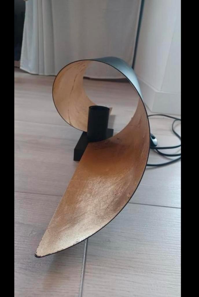 Moderne Muurlamp Goud/Zwart, Huis en Inrichting, Lampen | Wandlampen, Zo goed als nieuw, Metaal, Ophalen