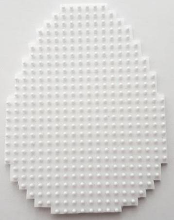 Paasei gesneden uit wit flexibele basisplaat 5 x 6,5 cm beschikbaar voor biedingen