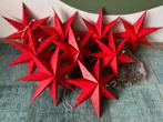 9 rode kerststerren, Diversen, Kerst, Ophalen of Verzenden, Zo goed als nieuw
