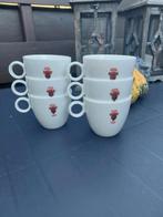 6 Roode Pelikaan/ Pelican Rouge grote koffiebekers, Ophalen of Verzenden, Zo goed als nieuw, Overige stijlen, Kop(pen) en/of Schotel(s)