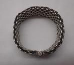 Zilveren antieke zware armband met pin slot nr.1508, Sieraden, Tassen en Uiterlijk, Antieke sieraden, Verzenden, Zilver, Armband