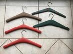 vintage kledinghangers kleerhangers met skai bekleed 5st, Ophalen of Verzenden, Gebruikt, Kinderen en Volwassenen