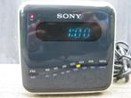 SONY KLOK-WEKKER-RADIO "DIGICUBE" C 101 W VINTAGE, Ophalen of Verzenden, Gebruikt, Wekker of Tafelklok