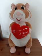 AH hamster valentijn met hart I love you 40 cm, Ophalen of Verzenden