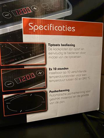 Dubbele Inductie Kookplaat - Tiptoets & Panherkenning beschikbaar voor biedingen