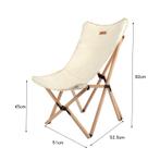 Pair of New Wooden Folding Canvas Chairs opvouwbare stoelen, Huis en Inrichting, Stoelen, Ophalen, Zo goed als nieuw