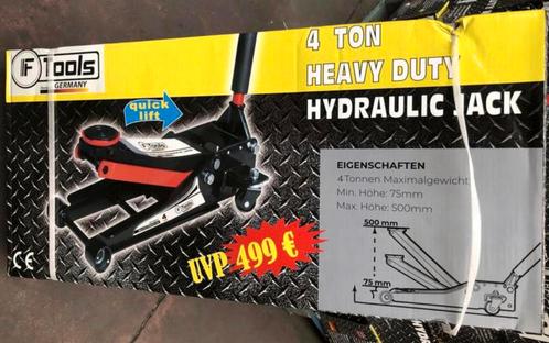 Garagekrik 4 tons F- Tools snel liften, extra laag €109,95, Auto diversen, Krikken, Nieuw, Garagekrik, Hydraulisch, Ophalen