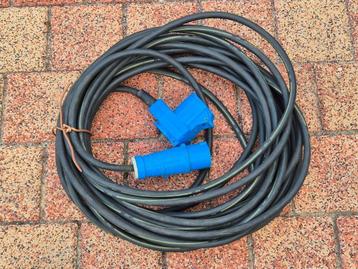 Caravan  aansluitkabel Neopreen 18,5 mtr met CEE stekkers beschikbaar voor biedingen