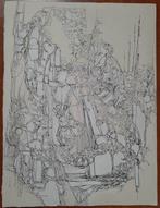 Käthe Ruyssenaars - goache schilderij tekening, Antiek en Kunst, Ophalen