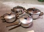 Bk pannen set, Ophalen of Verzenden, Zo goed als nieuw, Rvs, Pannenset