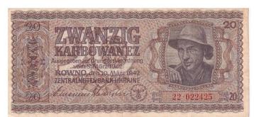 Oekraïne, 20 Karbowanez 1942, XF