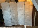 Mooi wit rotan kamerscherm, Huis en Inrichting, Woonaccessoires | Kamerschermen, Ophalen, Zo goed als nieuw