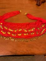 Buikdans heupsjaal met gouden munten, Carnaval, Zo goed als nieuw, Accessoires, Ophalen