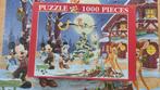 Puzzel 1000 stukjes Euro Disney kerst, Hobby en Vrije tijd, Denksport en Puzzels, Ophalen of Verzenden, 500 t/m 1500 stukjes, Zo goed als nieuw
