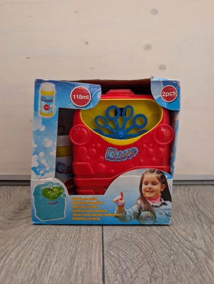 Bellenblaas machine inclusief flesje bellenblaas, Kinderen en Baby's, Speelgoed | Buiten | Los speelgoed, Zo goed als nieuw, Ophalen of Verzenden