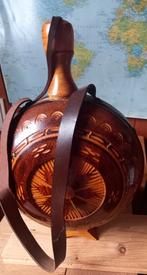 Vintage houten heupfles, Ophalen of Verzenden