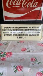Emaille reclamebord Ketel jenever, Verzamelen, Ophalen of Verzenden, Gebruikt, Reclamebord