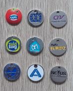 9 Winkelwagenmuntjes., Verzamelen, Winkelwagenmuntjes, Ophalen of Verzenden