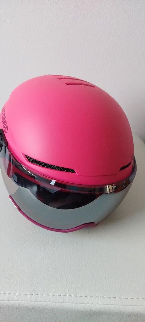 Skihelm met vizier Atomic Savor Visor JR roze xs(48-52), Sport en Fitness, Skiën en Langlaufen, Zo goed als nieuw, Overige typen