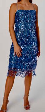 Samsøe&Samsøe cocktail/partydress pailletten, Kleding | Dames, Maat 38/40 (M), Blauw, Ophalen of Verzenden, Zo goed als nieuw
