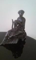 Beeld, vrouw met harp, zamak, Ophalen