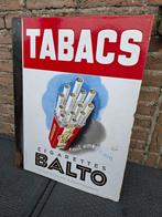 Dubbelzijdig emaillebord Tabac Balto - Cigarettes Celtique, Ophalen of Verzenden, Zo goed als nieuw, Reclamebord